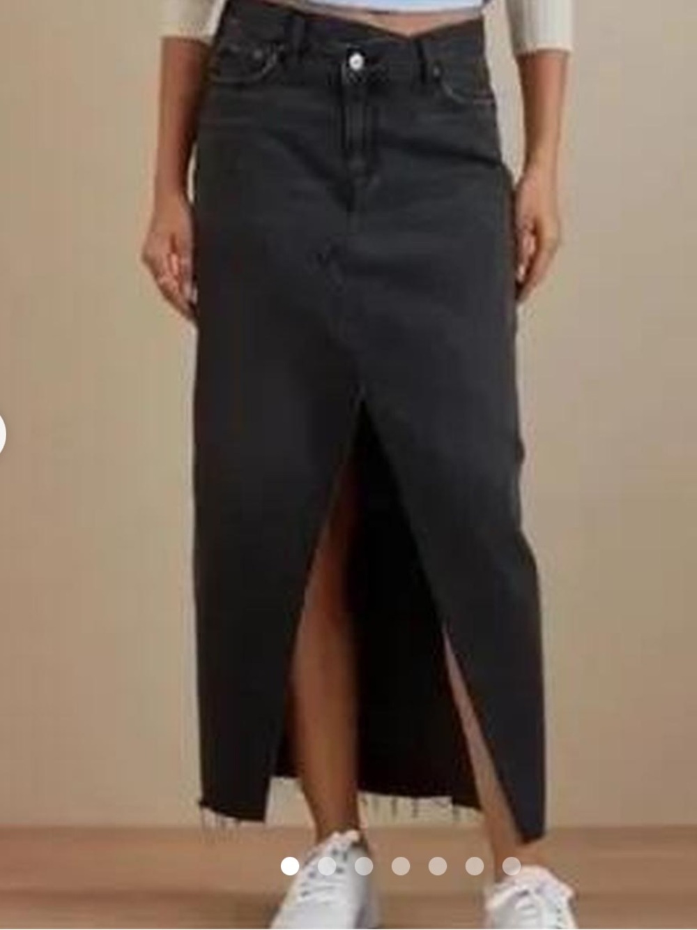 NWT American Eagle 90’s High-rise denim maxi skirt